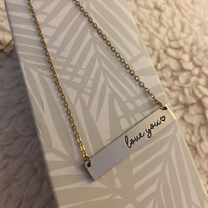 “Love you” Gold Necklace